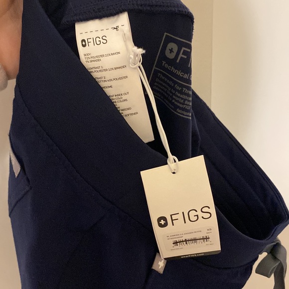 NWT FIGS Zamora Jogger Scrub Pants In Navy - Picture 11 of 11